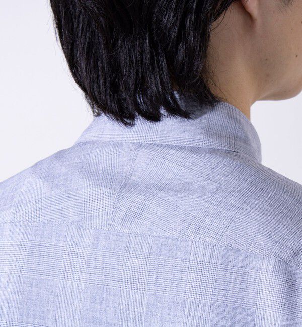 GLOSTER「【GLOSTER/グロスター】COOLMAX ポリトロ パラシュートボタン 七分袖レギュラーシャツ」|シャツ・ブラウス|