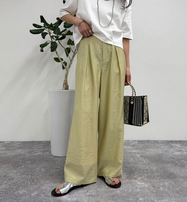 fredy emue「ドライタンブラーイージースラックスパンツ」|スラックス|イエロー