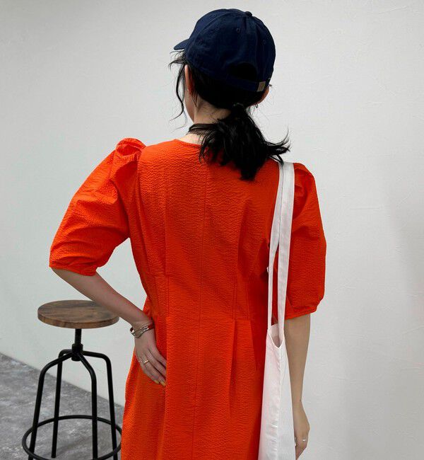 fredy emue「コットンリップルウエストシェイプワンピース」|ワンピース|