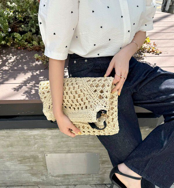 fredy emue「異素材ハンドルペーパートート＆ショルダーバッグ」|かごバッグ|