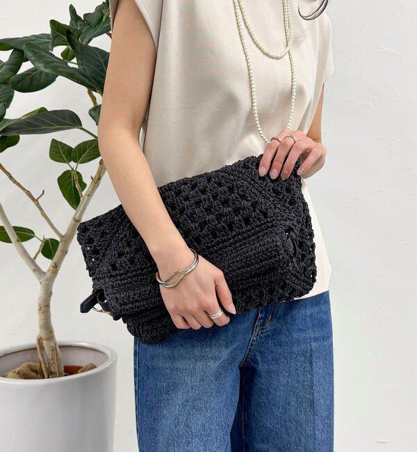 fredy emue「異素材ハンドルペーパートート＆ショルダーバッグ」|かごバッグ|