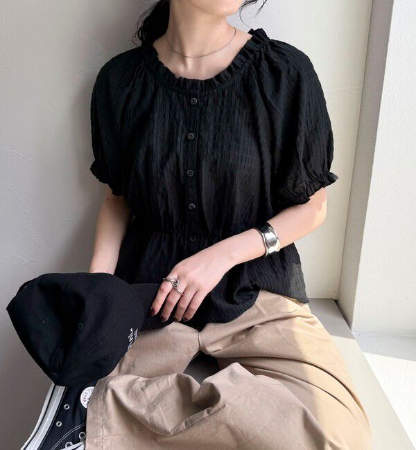 fredy emue「クロップドペプラムブラウス」|シャツ・ブラウス|