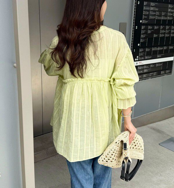 fredy emue「コットンギャザーオーバーブラウス」|シャツ・ブラウス|