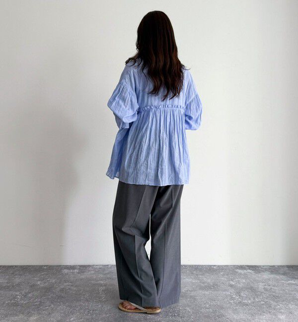 fredy emue「コットンギャザーオーバーブラウス」|シャツ・ブラウス|