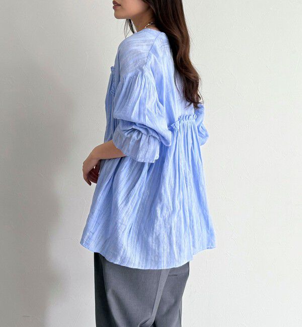 fredy emue「コットンギャザーオーバーブラウス」|シャツ・ブラウス|