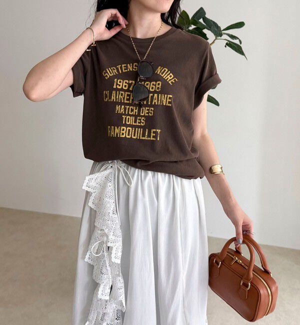 fredy emue「ヴィンテージライクピグメントTシャツ」|Tシャツ・カットソー|