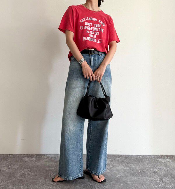 fredy emue「ヴィンテージライクピグメントTシャツ」|Tシャツ・カットソー|