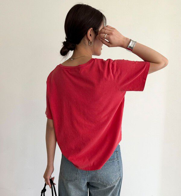 fredy emue「ヴィンテージライクピグメントTシャツ」|Tシャツ・カットソー|