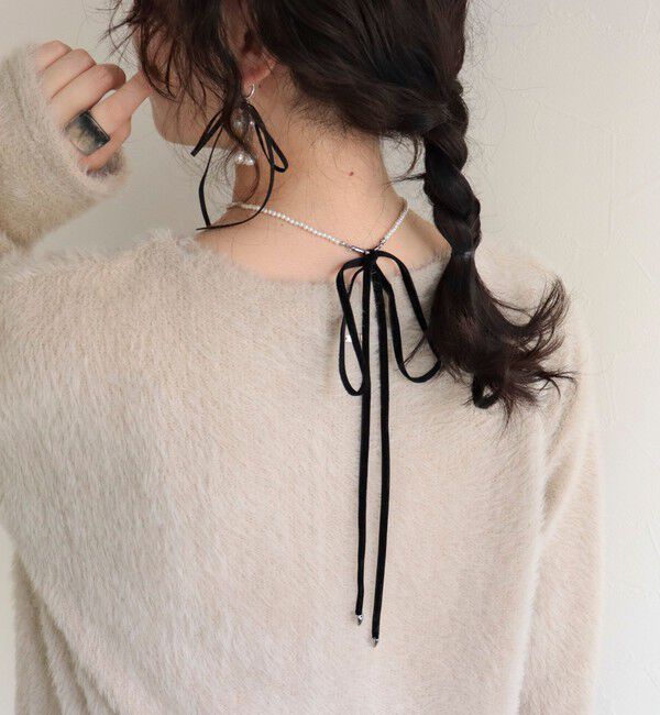 fredy emue「小粒パールリボンネックレス」|ネックレス|