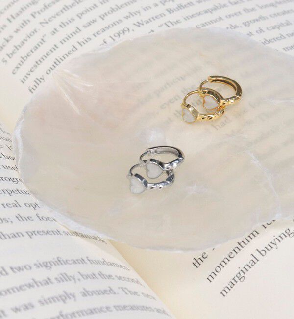 fredy emue「ステンレスハートリングピアス」|ピアス|シルバー