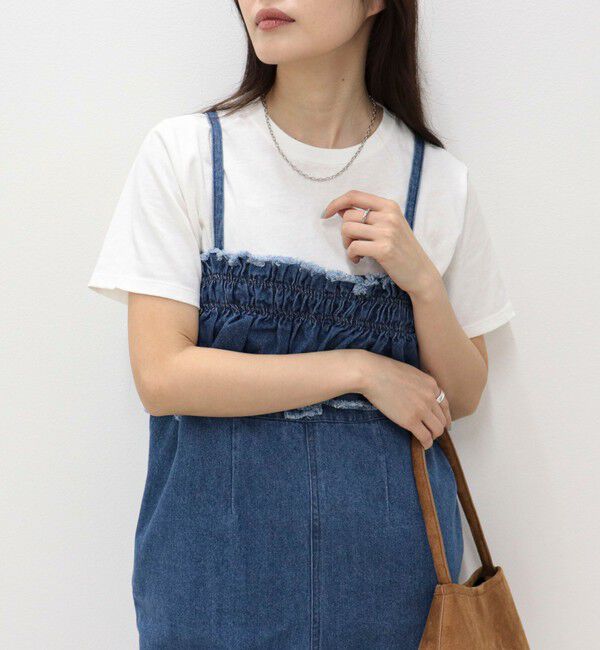 fredy emue「フリルデニムサロペット」|オールインワン|