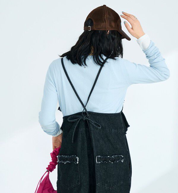 fredy emue「フリルデニムサロペット」|オールインワン|