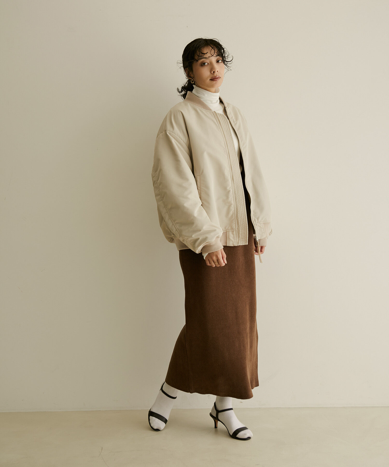 SALON adam et rope'「【極上の肌ざわり】リブタイトスカート-CreamyCotton /クリーミーコットン-」|スカート|