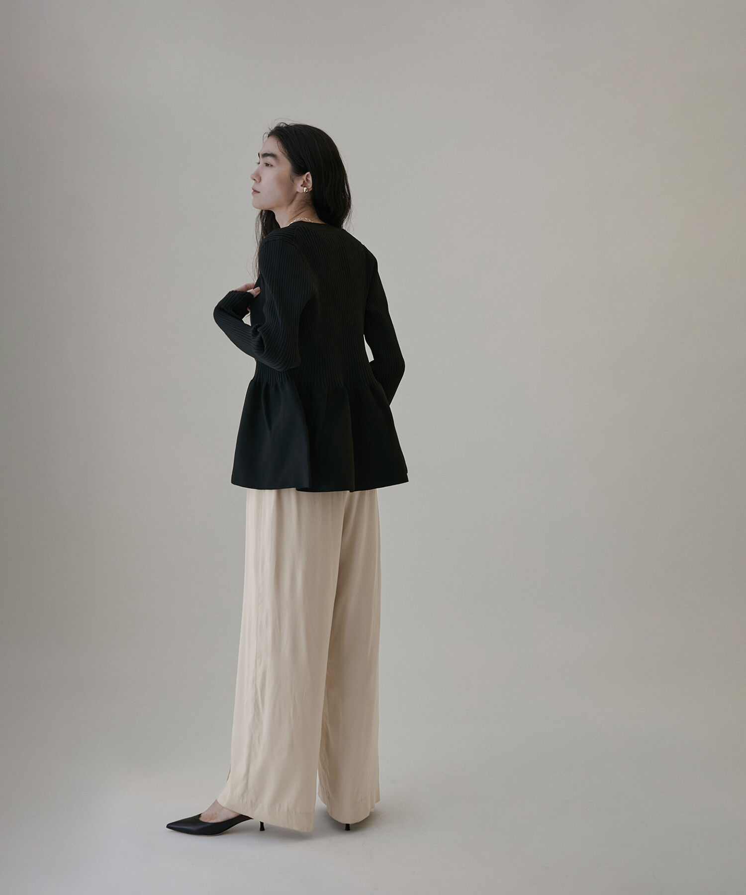 SALON adam et rope'「シルクイージーワイドパンツ【セットアップ対応・洗える】」|その他|