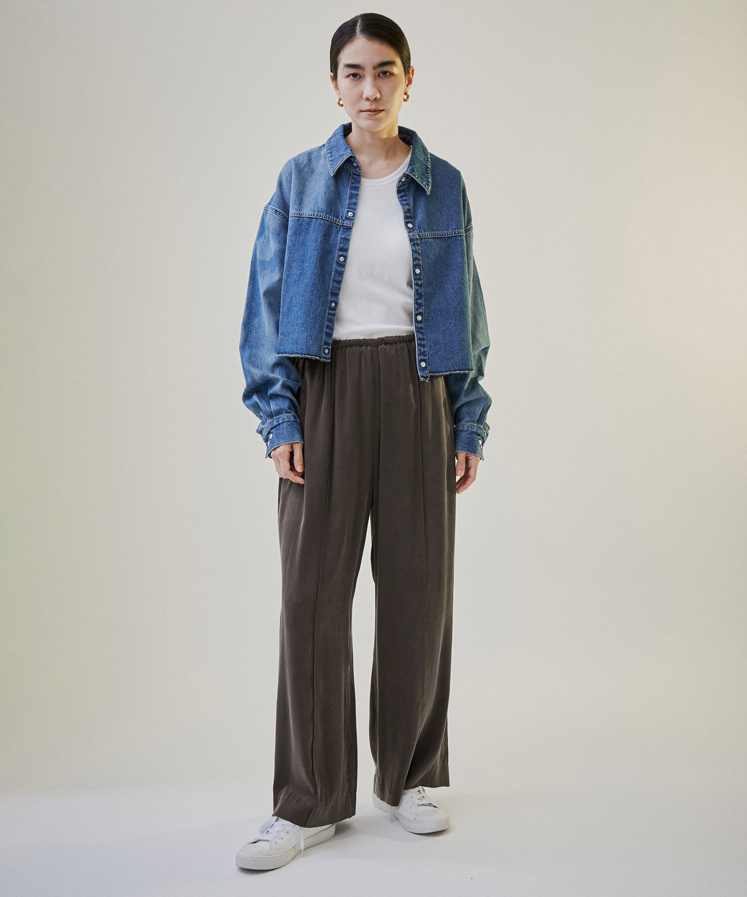 SALON adam et rope'「シルクイージーワイドパンツ【セットアップ対応・洗える】」|その他|