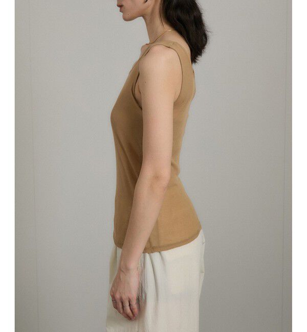 SALON adam et rope'「シアーコントラストカップ付きタンク」|タンクトップ|