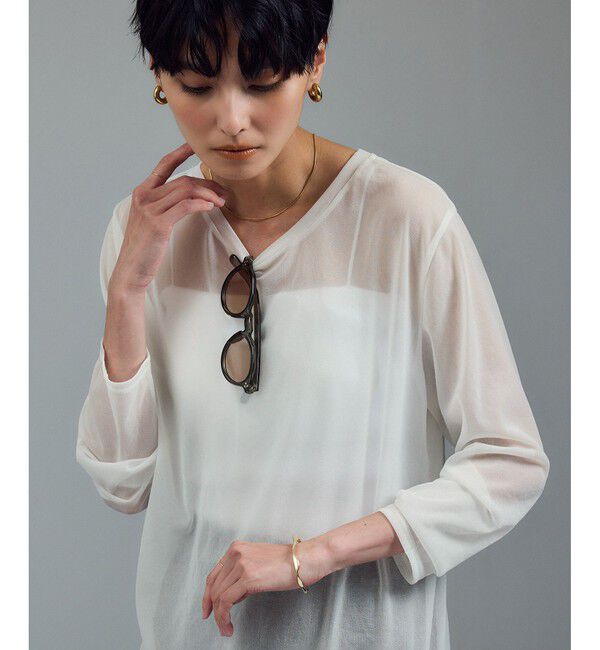 SALON adam et rope'「【WEB限定】トリコットシアーロングTシャツ」|Tシャツ・カットソー|