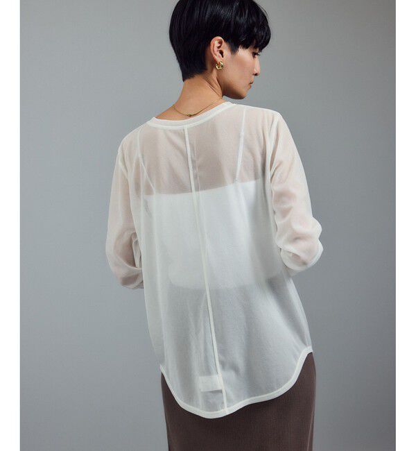 SALON adam et rope'「【WEB限定】トリコットシアーロングTシャツ」|Tシャツ・カットソー|