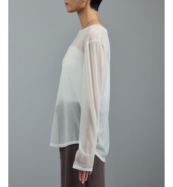 SALON adam et rope'「【WEB限定】トリコットシアーロングTシャツ」|Tシャツ・カットソー|