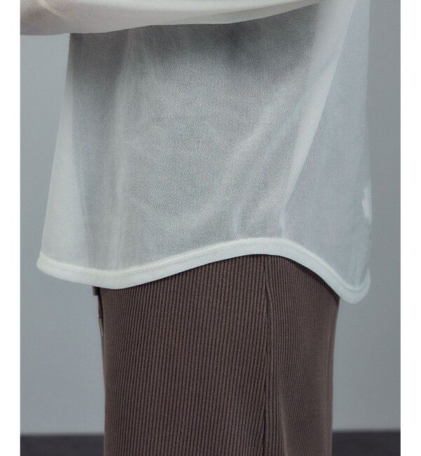 SALON adam et rope'「【WEB限定】トリコットシアーロングTシャツ」|Tシャツ・カットソー|