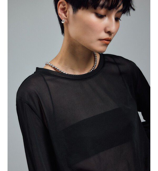 SALON adam et rope'「【WEB限定】トリコットシアーロングTシャツ」|Tシャツ・カットソー|