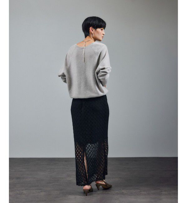 SALON adam et rope'「ラッセルレースヘムスカラップスカート / セットアップ対応」|スカート|