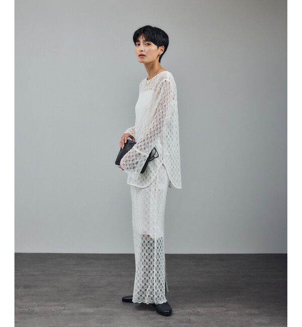 SALON adam et rope'「ラッセルレースヘムスカラップスカート / セットアップ対応」|スカート|