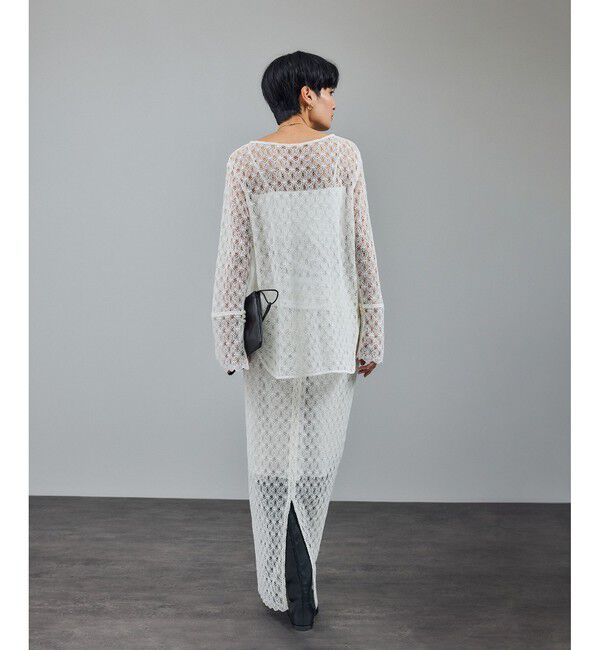 SALON adam et rope'「ラッセルレースヘムスカラップスカート / セットアップ対応」|スカート|