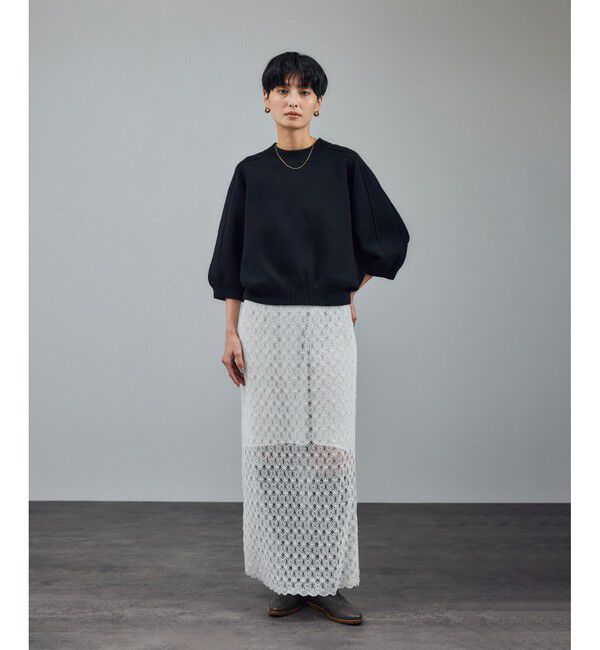 SALON adam et rope'「ラッセルレースヘムスカラップスカート / セットアップ対応」|スカート|