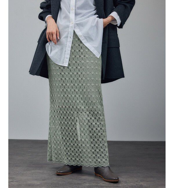 SALON adam et rope'「ラッセルレースヘムスカラップスカート / セットアップ対応」|スカート|