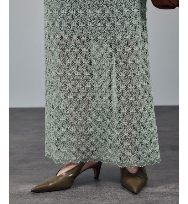 SALON adam et rope'「ラッセルレースヘムスカラップスカート / セットアップ対応」|スカート|