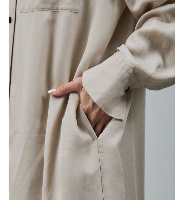 SALON adam et rope'「セルロースウォッシャブルシャツワンピース」|ワンピース|