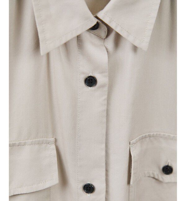 SALON adam et rope'「セルロースウォッシャブルシャツワンピース」|ワンピース|