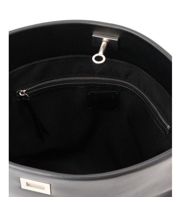 SALON adam et rope'「【WEB限定】【WS（ドゥーブル）】ソフトレザーメタルロックバケットバッグ」|ショルダー・メッセンジャー|