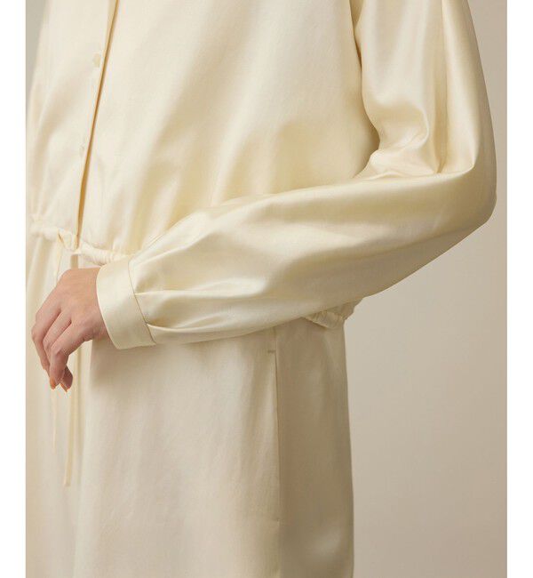 ROPE「【洗える】シャイニーサテンブラウス/セットアップ対応」|シャツ・ブラウス|