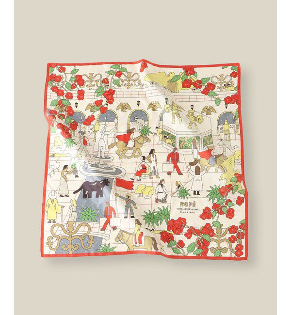 ROPE「【4 ARTIST for ROPE'】コラボ シルクスカーフ/Lサイズ」|バンダナ・スカーフ|