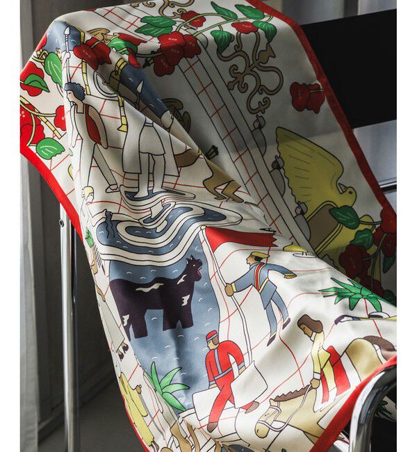 ROPE「【4 ARTIST for ROPE'】コラボ シルクスカーフ/Lサイズ」|バンダナ・スカーフ|