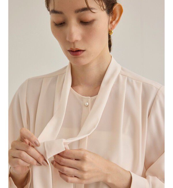 ROPE「【洗える】ボウタイブラウス」|シャツ・ブラウス|
