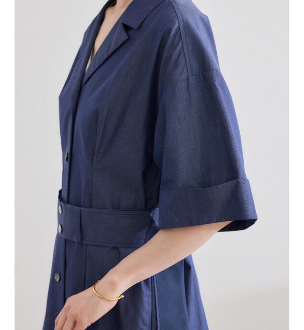 ROPE「【洗える】シャツワンピース（無地・ストライプ）」|ワンピース|