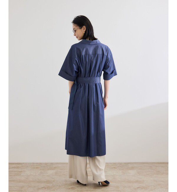 ROPE「【洗える】シャツワンピース（無地・ストライプ）」|ワンピース|