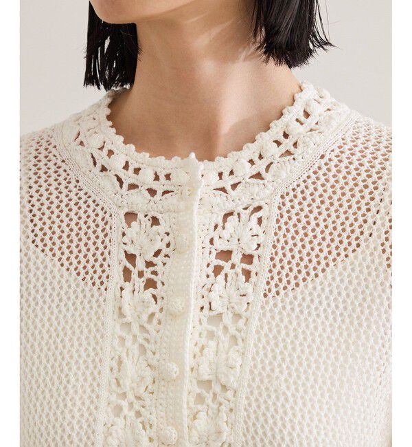 ROPE「クロシェニットワンピース/洗える」|ワンピース|