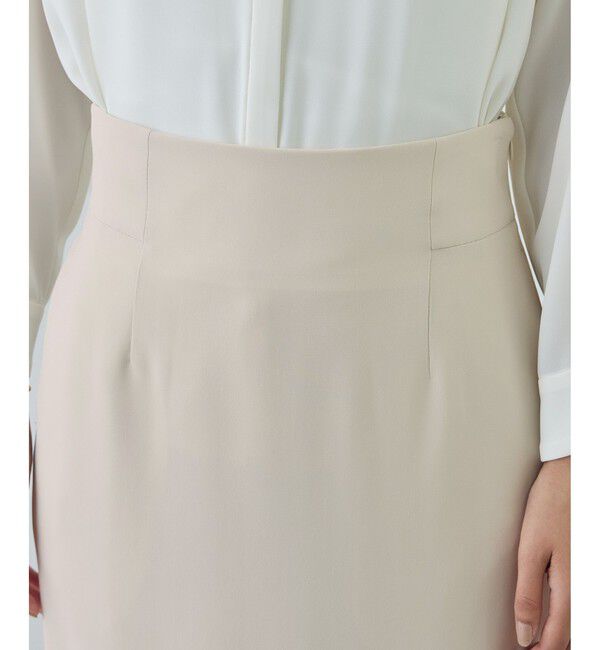 ROPE「トリアセダブルクロス ハイウエストタイトスカート/イージーケア・セットアップ対応・26SS」|スカート|