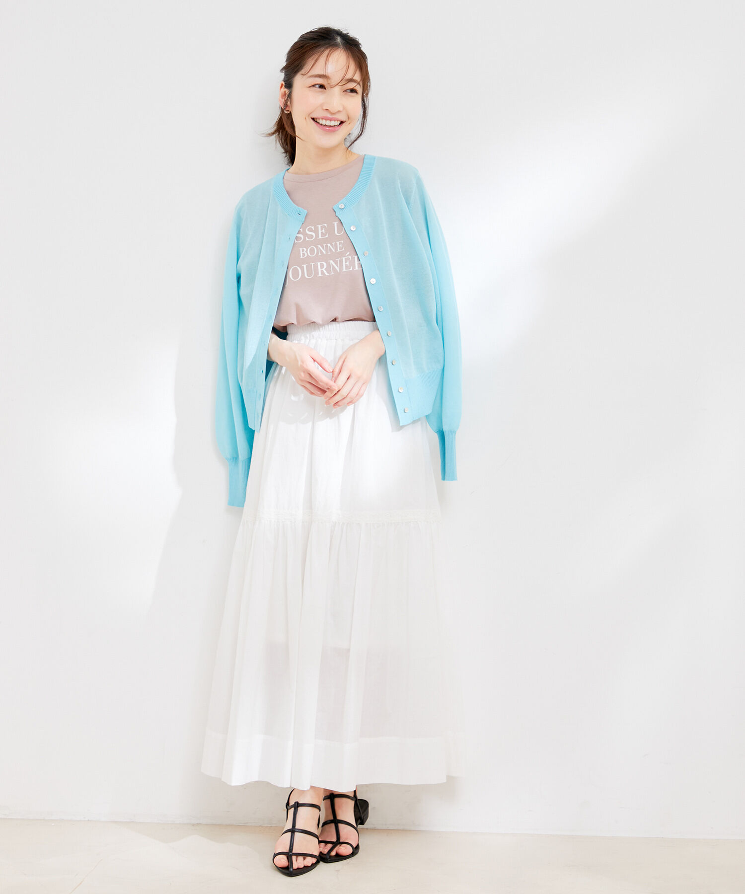 Juze「ボーンアンクルストラップフラットサンダル」|サンダル|