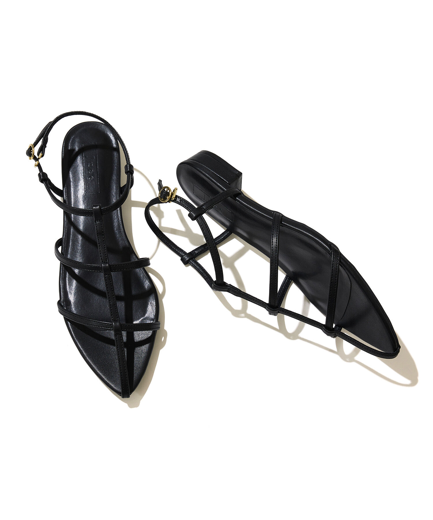 Juze「ボーンアンクルストラップフラットサンダル」|サンダル|