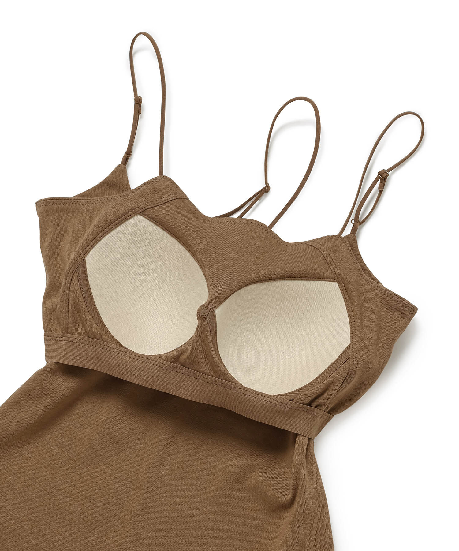 VIS「【洗える】アシンメトリークロスストラップキャミソール」|キャミソール|