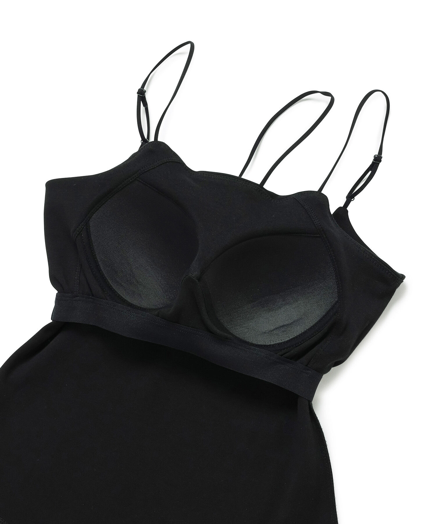 VIS「【洗える】アシンメトリークロスストラップキャミソール」|キャミソール|