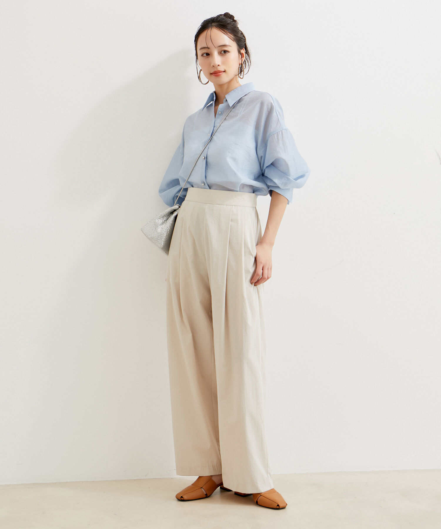 VIS「【洗える】タックギャザーパンツ」|その他|