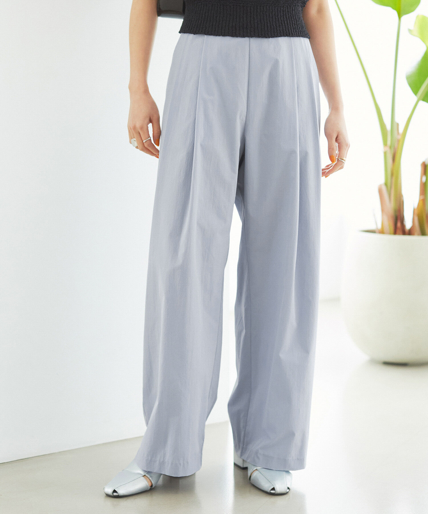 VIS「【洗える】タックギャザーパンツ」|その他|