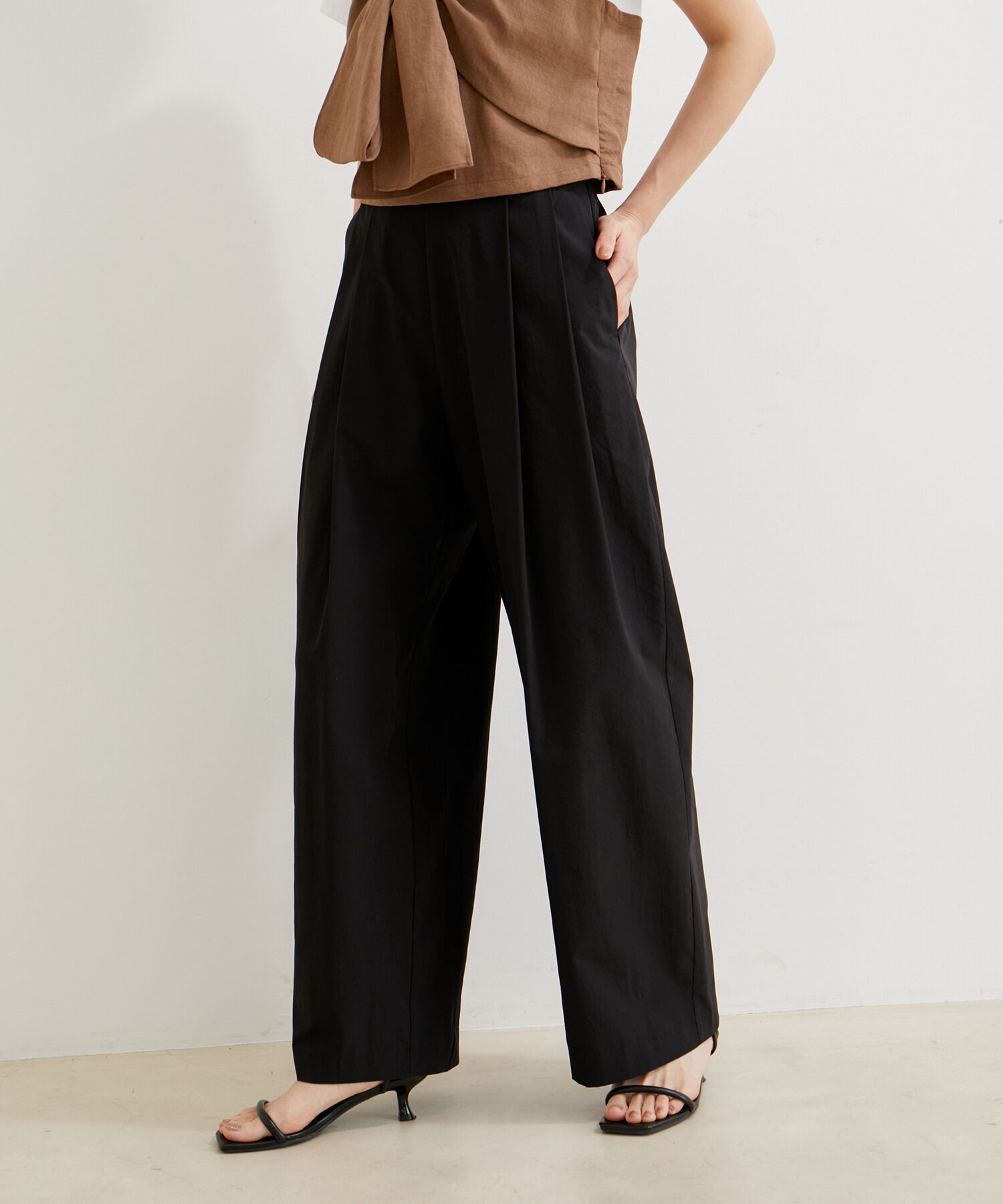 VIS「【洗える】タックギャザーパンツ」|その他|