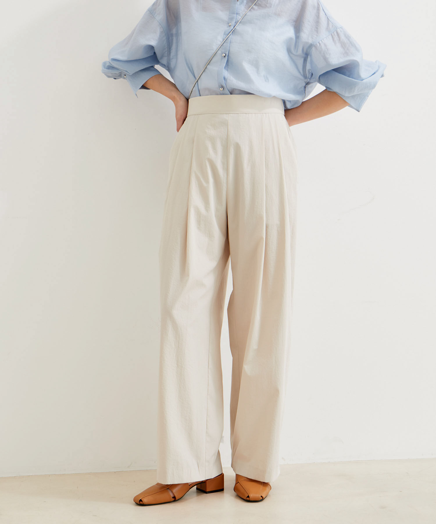 VIS「【洗える】タックギャザーパンツ」|その他|ベージュ(27)